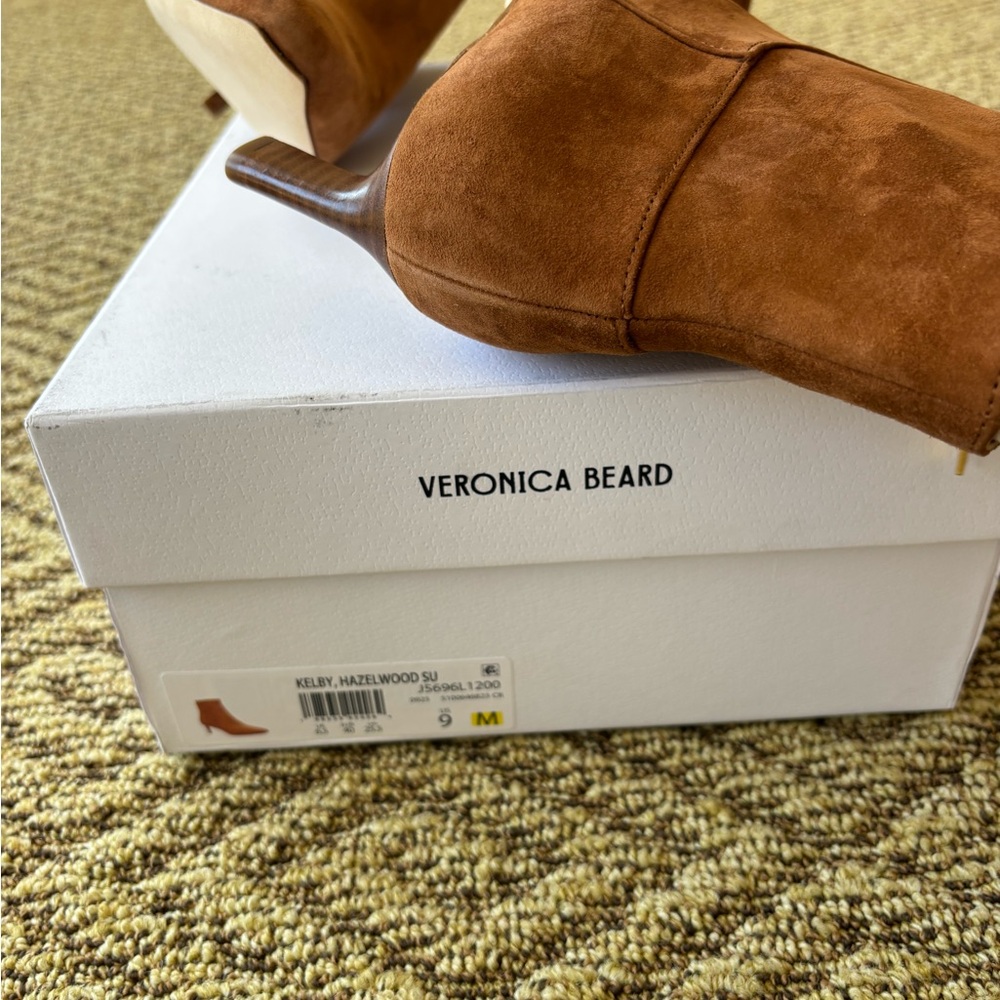Veronica Beard Kelby Suede Ankle Boots color Hazelwood - Picture 5 of 10
